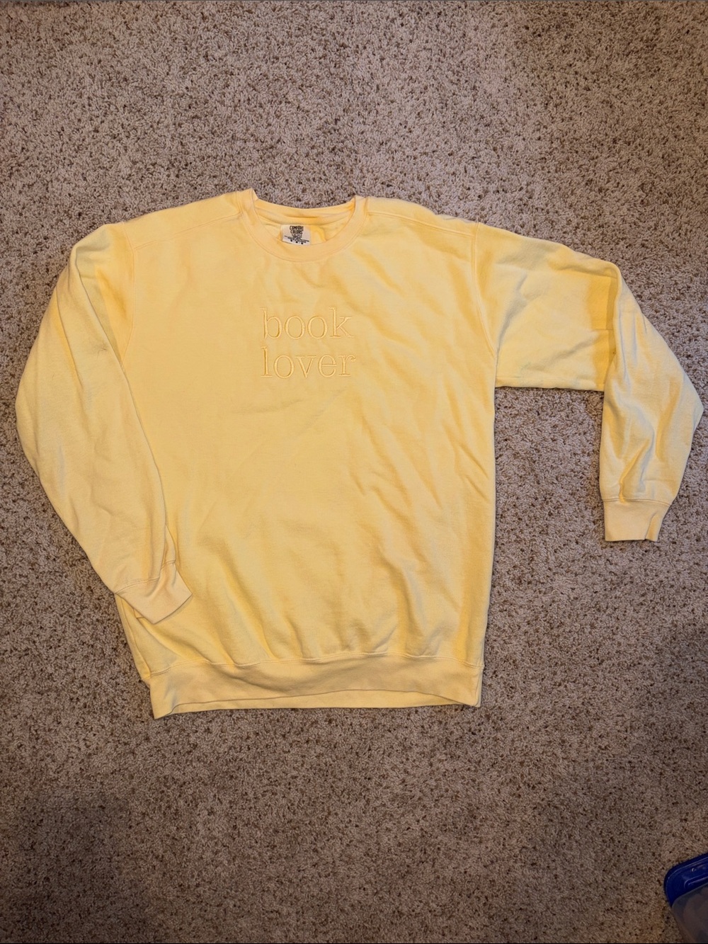 Comfort Colors Butter Yellow "book lover" Crewneck Sweatshirt